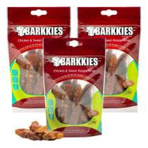 3 Petisco Barkkies Frango Batata Doce Natural 100g 3 Petisco Barkkies Frango Batata Doce Natural 100g