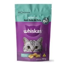 3 Petisco Whiskas Temptations Anti Bola de Pelo Gatos Adultos 40g