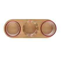 3 Petisqueira de Vidro com Bandeja Cherry 24cm x 8cm x 5,5cm 3 Petisqueira de Vidro com Bandeja Cherry 24cm x 8cm x 5,5cm