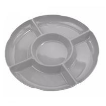 3 Petisqueiras De Melamina Prato 5 Divisões 23cm Porções 3 Petisqueiras De Melamina Prato 5 Divisões 23cm Porções
