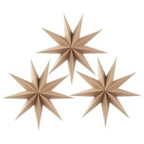 3 Piezas de Estrellas de Papel Colgantes Kiddale 30 cm Marrón