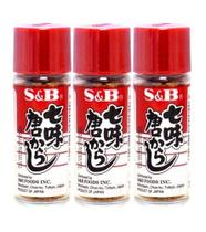 3 pimenta vermelha em pó shichimi togarashi s&b - 15 gramas
