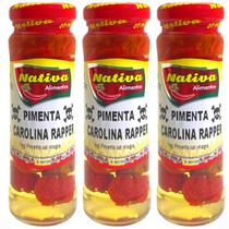 3 Pimentas Carolina Reaper Inteira em Conserva 120g Nativa