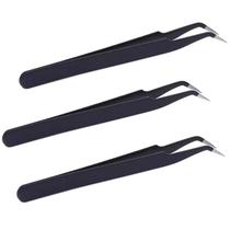 3 Pinça Antí-estática Curva 120mm Esd15 Profissional