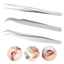 3 Pinça Para Extensão Cílios Fio A Fio Tufos Volume Russo Egípcio 3 Pinça Para Extensão Cílios Fio A Fio Tufos Volume Russo Egípcio