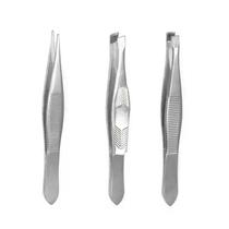 3 Pinças Sobrancelha Pontas Fina Reta Diagonal Design Micro