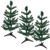 3 pinheiro verde natal tradicional plastico 55cm 46 galhos pequana apartamento mesa sala arvore