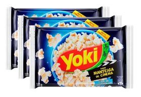 3 Pipoca Para Microondas Manteiga De Cinema Yoki 100g