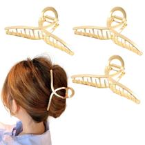 3 Piranha De Cabelo Metal Grande Modelo Clássico Elegante Penteados 3 Piranha De Cabelo Metal Grande Modelo Clássico Elegante Penteados