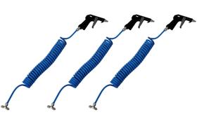 3 Pistola De Ar Gatilho Mangueira Cabine Caminhão Cores