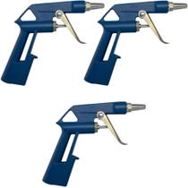3 Pistolas De Ar Comprimido Bico de Limpeza Corpo em Alumínio Rosca 1/4 3 Pistolas De Ar Comprimido Bico de Limpeza Corpo em Alumínio Rosca 1/4