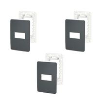 3 Placa/Espelho 1 Mod Stellar Black 4x2 S730101294 Orion Schneider 3 Placa/Espelho 1 Mod Stellar Black 4x2 S730101294 Orion Schneider