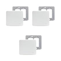 3 Placa Espelho 4x4 Cega Branca Miluz S3B77400 Com Suporte 3 Placa Espelho 4x4 Cega Branca Miluz S3B77400 Com Suporte