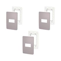 3 Placa/Espelho Axis Grey 4x2 S730101224 Orion Schneider