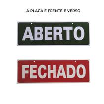 3-placas Aberto E Fechado 3 Unidades Pvc 1mm Loja Comércio