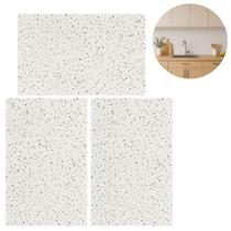 3 Placas Adesiva Mármore Branco 30x60cm PVC Autocolante