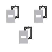 3 Placas Espelho 4x2 1 Mód Cinza Legrand Pial Plus+ 618501CZ 3 Placas Espelho 4x2 1 Mód Cinza Legrand Pial Plus+ 618501CZ