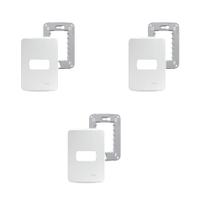 3 Placas Espelhos 4x2 1 Mód Branca Schneider Miluz S3B77110 3 Placas Espelhos 4x2 1 Mód Branca Schneider Miluz S3B77110