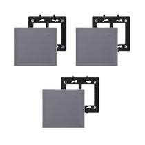 3 Placas Espelhos 4x4 Cegas Cinzas Legrand Pial Plus+ 618510CZ 3 Placas Espelhos 4x4 Cegas Cinzas Legrand Pial Plus+ 618510CZ