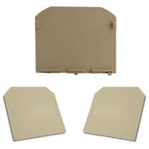 3 Placas Para Bornes De Passagem Mat70 Bege - Metaltex