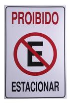 3 - Placas Proibido Estacionar Garagem 20 x 30 cm