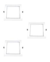 3 Plafon Ourolux Embutir 18w Biv 2700k Quadrado