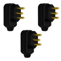 3 Plug Macho Pial Legrand 10A com Terra e Saída Lateral 3 Plug Macho Pial Legrand 10A com Terra e Saída Lateral