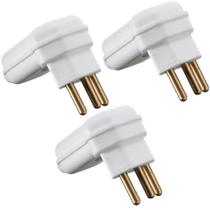 3 Plug Plugue Macho 3 Pinos 20a 90 Graus Branco Margirius 3 Plug Plugue Macho 3 Pinos 20a 90 Graus Branco Margirius