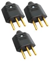 3 Plugue Macho 3 Pinos 10 A 2P+T MarGirius Preto