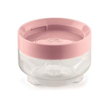 3 Pote Organizador Conecta C/Tampa Rosqueável 300Ml Rosa Uz