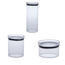 3 Pote Organizador Multiuso Redondo Lumini Vedação 3 Pote Organizador Multiuso Redondo Lumini Vedação