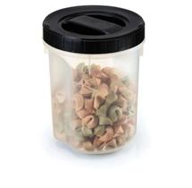 3 Pote Redondo Acoplado Com Tampa Rosca 1l Mantimento Arroz