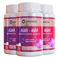 3 Potes Agar-Agar 60 Cáps - Status Verde