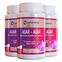 3 Potes Agar Agar Natural Kit 360 Cáps