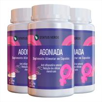 3 Potes Agoniada Natural 500mg Kit 180 Cáps