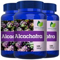 3 Potes Alcachofra Pura Kit 360 Cáps - Fonte Verde