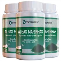 3 Potes Algas Marinhas Natural Kit 180 Cáps
