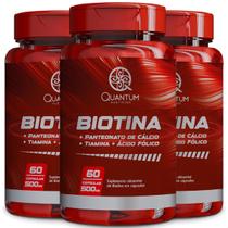 3 Potes Biotina Kit 180 Cáps - Quantum