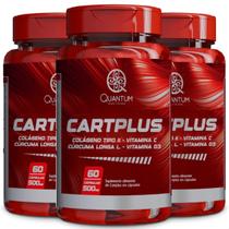 3 Potes Cartplus Para Articulações Kit 180 Cáps - Quantum