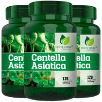 3 Potes Centella Asiática Pura Gotu Kola Kit 360 Cápsulas - Fonte Verde 3 Potes Centella Asiática Pura Gotu Kola Kit 360 Cápsulas - Fonte Verde