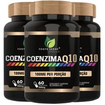 3 Potes Coenzima Q10 Kit 180 Cáps - Fonte Verde 3 Potes Coenzima Q10 Kit 180 Cáps - Fonte Verde