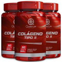 3 Potes Colágeno tipo 2 Kit 180 Cáps - Quantum
