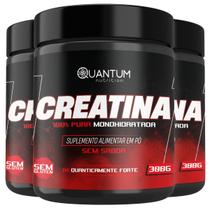 3 Potes Creatina Monohidratada 300g - Quantum