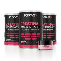 3 Potes Creatina + Morning Shot - Renova Be