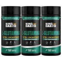 3 Potes de Glutamina 120 Cps 500mg
