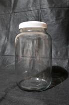 3 Potes de vidro 3 litros incolor com tampa plástica branca - MBS Potes e Garrafas