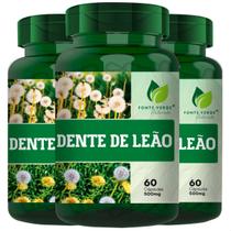 3 Potes Dente de Leão 100% Natural Kit 180 Cáps - Fonte Verde 3 Potes Dente de Leão 100% Natural Kit 180 Cáps - Fonte Verde