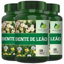 3 Potes Dente de Leão Puro Kit 360 Cáps - Fonte Verde