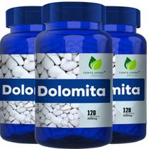 3 Potes Dolomita Kit 360 Cápsulas - Fonte Verde 3 Potes Dolomita Kit 360 Cápsulas - Fonte Verde