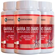 3 Potes Garra do Diabo Extrato Puro Kit 360 Cáps 500mg